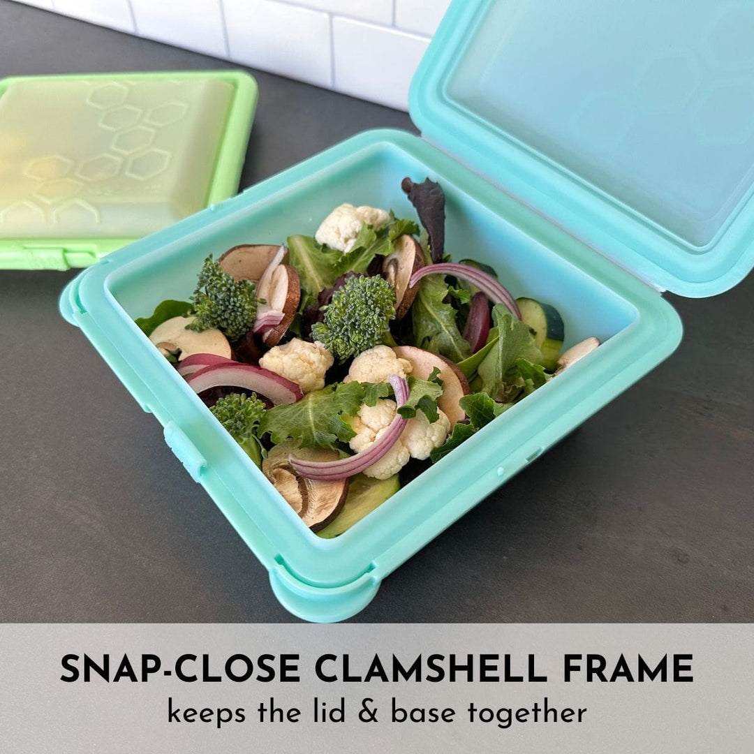Non-Toxic FDA Silicone Snap-Close Food Container, XL