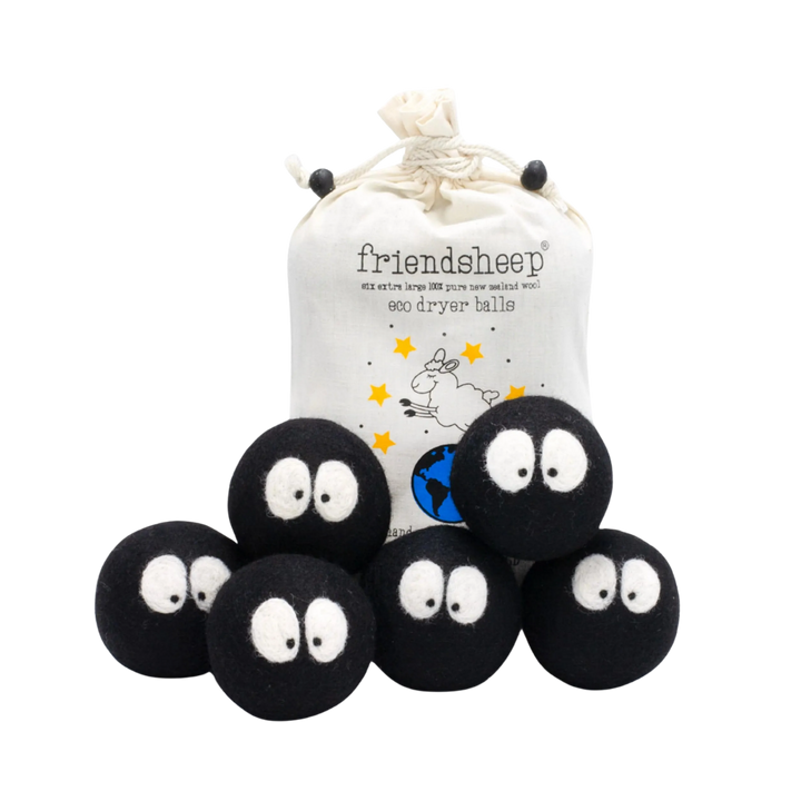 Soot Black Wool Dryer Ball Set