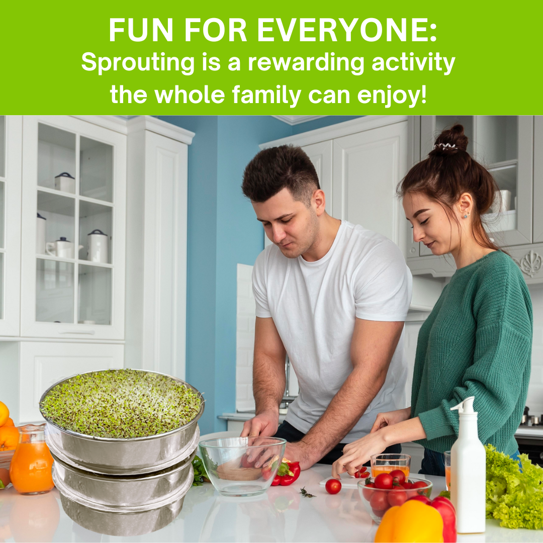 Food-Grade Stainless Steel Stackable 3-Tier Sprouting Kit