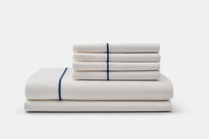 Organic Cotton Piping Detail Bed Sheet Set