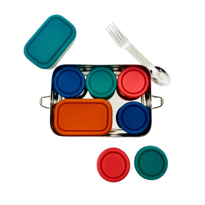 Plastic-Free Stainless Steel Snack Box Set, 9 Ct.