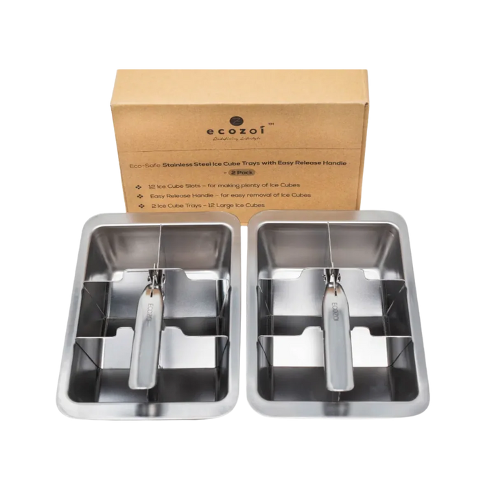 Steel Ice Cube Tray Set
