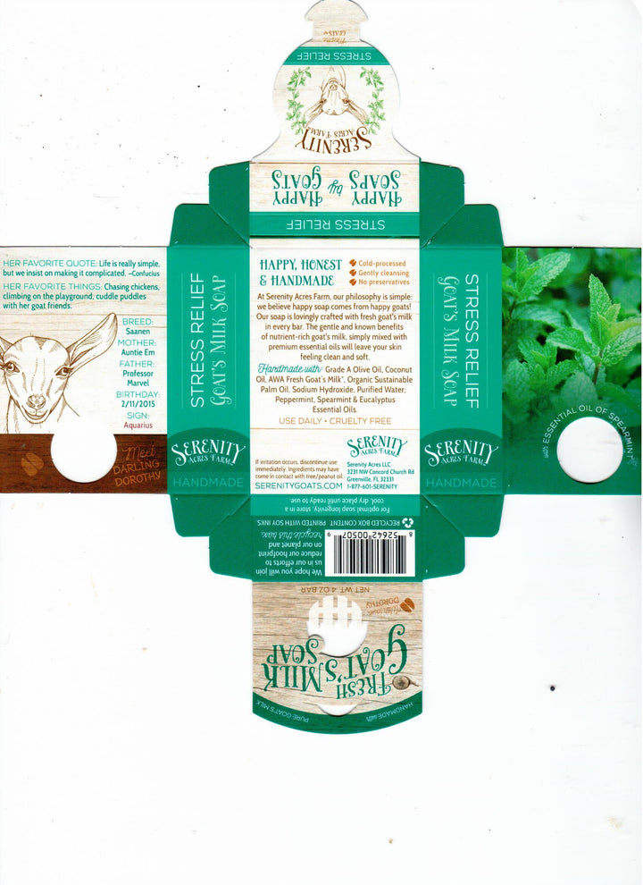 Pure Peppermint Goat Milk Bar Soap, 4 oz.