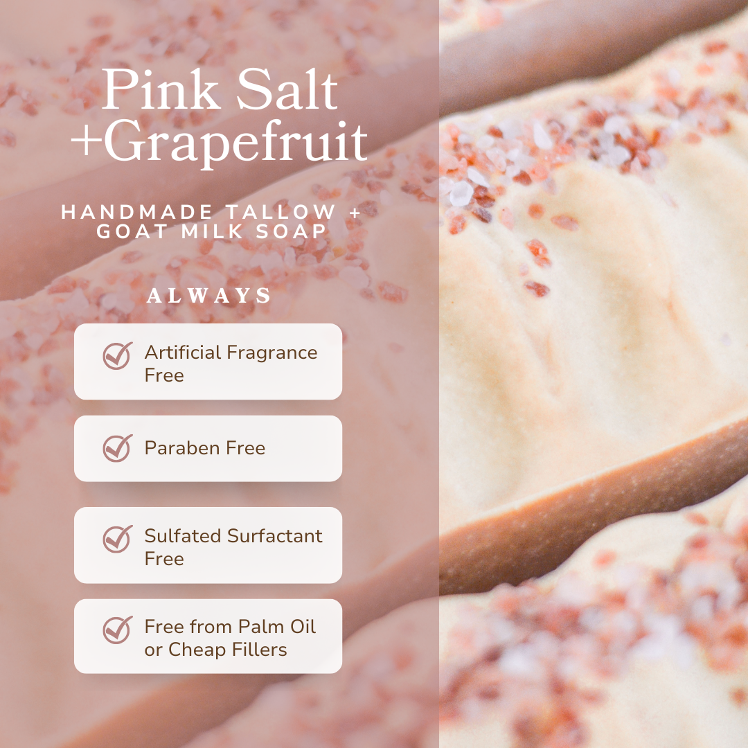 Handcrafted Probiotic Goat Milk &amp; Pink Salt Bar Soap, 4.5 oz.