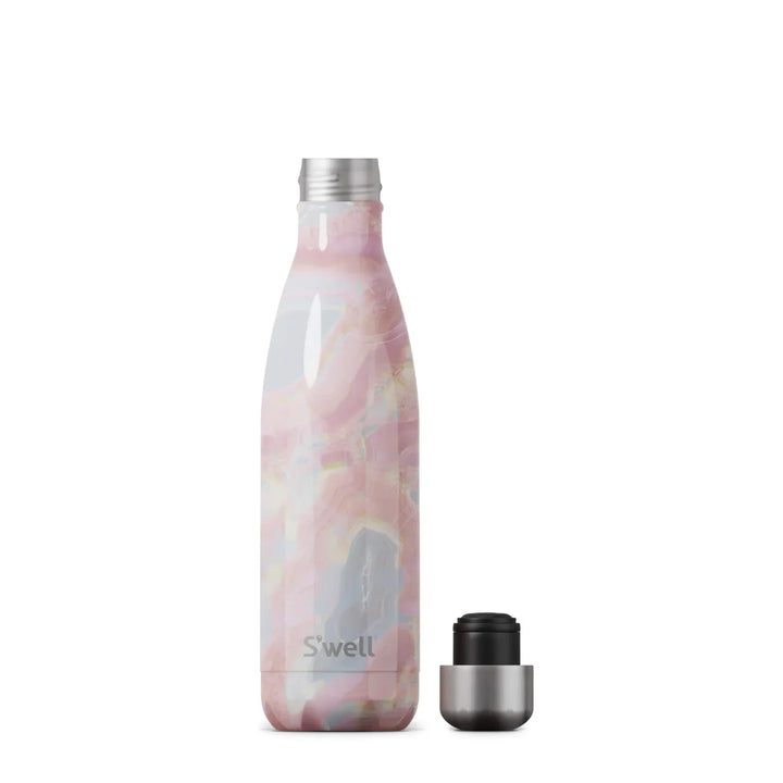 Handcrafted Insulated Steel Drinkware, 17 oz, Geode Rose
