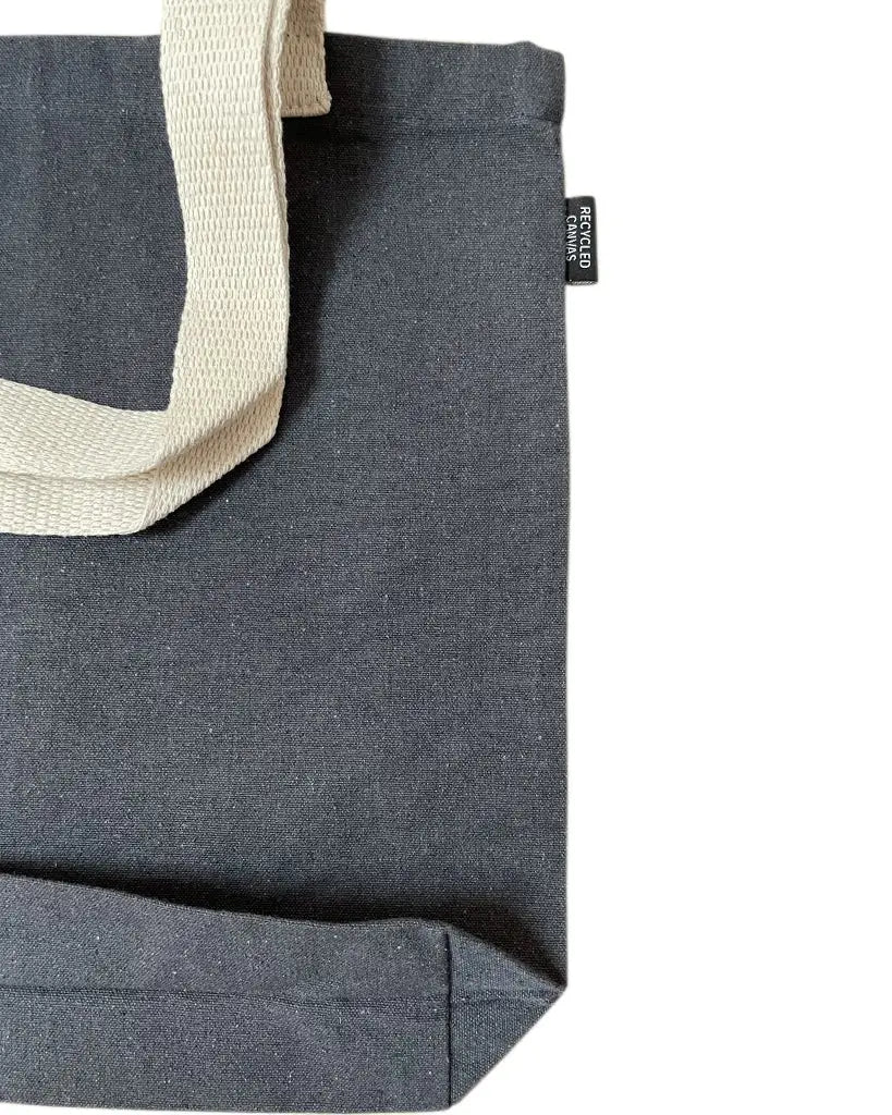 Recycled Canvas Tote Bag, Charcoal