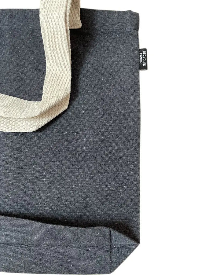 Recycled Canvas Tote Bag, Charcoal