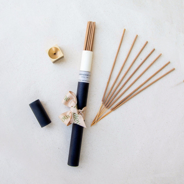 Minimalist Brass Cube Incense Holder Decor