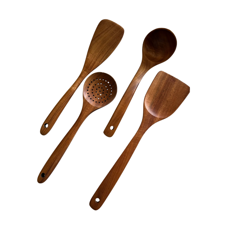 Teak Wood Kitchen Utensil Set