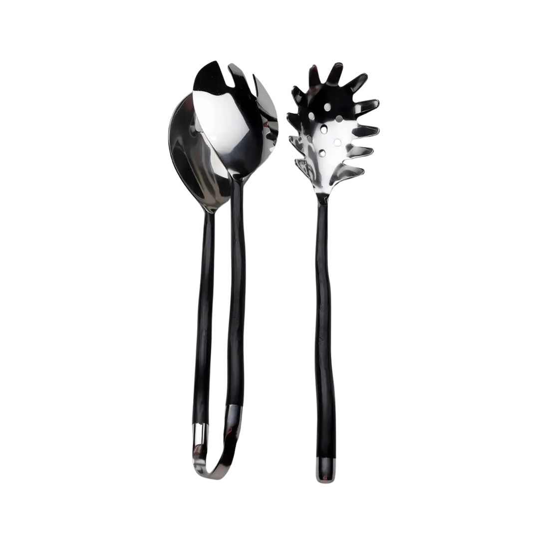 Tedpole Black Pasta Server Set
