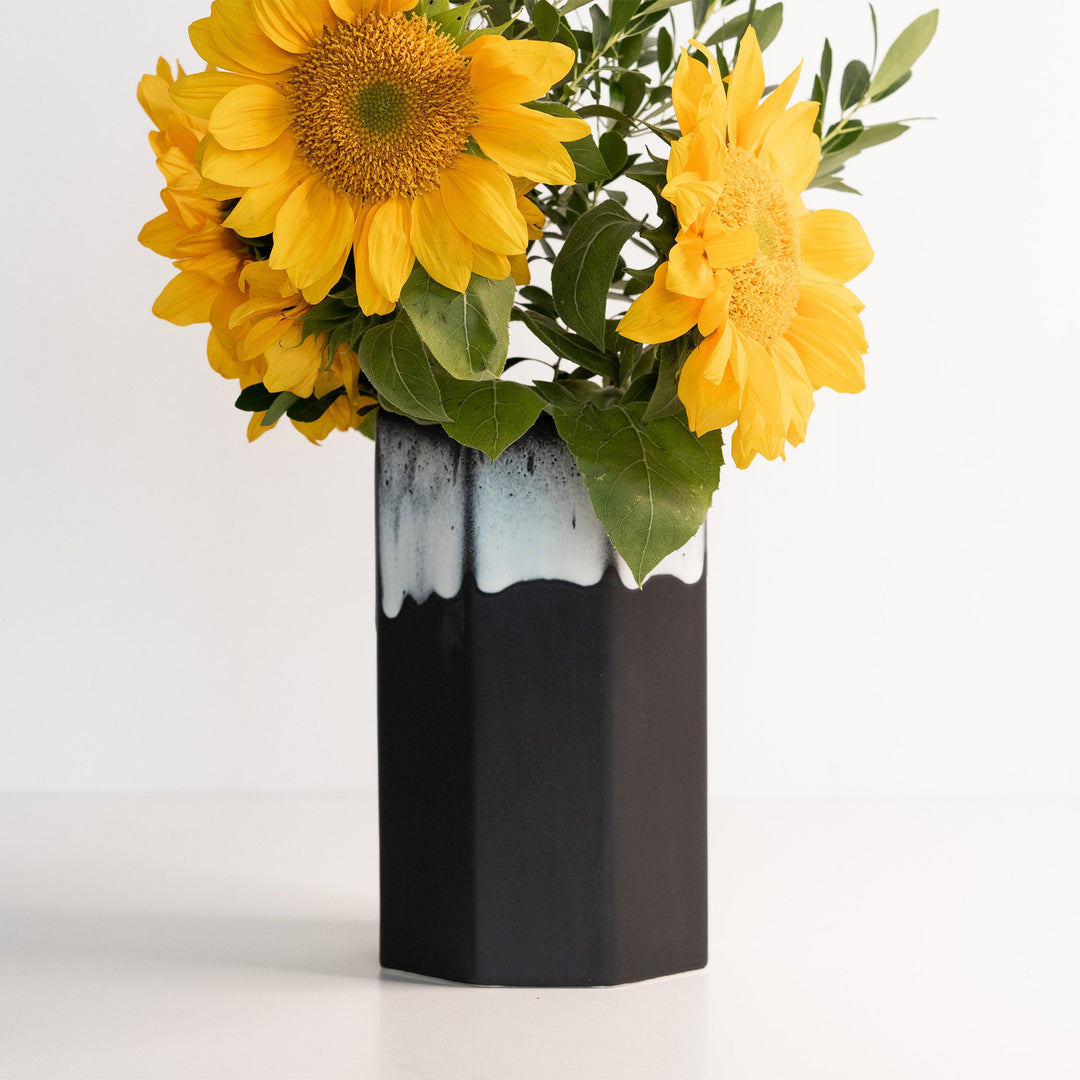 Handcrafted Porcelain Octagonal Bouquet Vase Decor