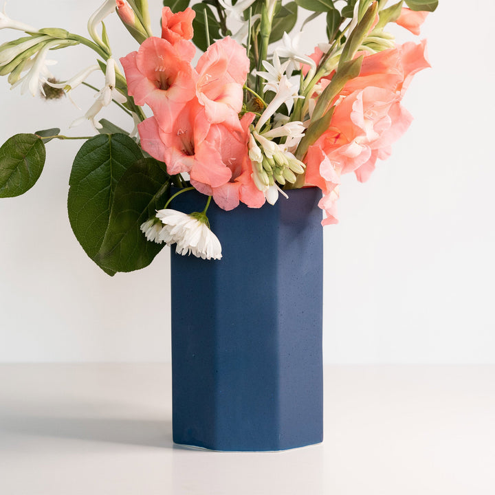 Handcrafted Porcelain Octagonal Bouquet Vase Decor