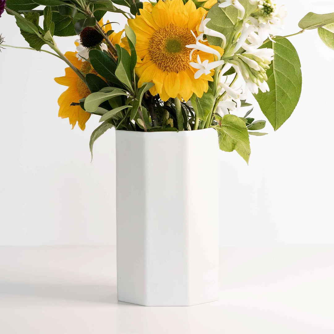 Handcrafted Porcelain Octagonal Bouquet Vase Decor