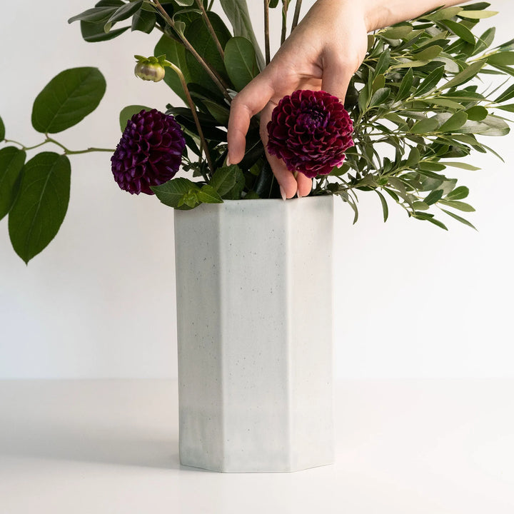 Octagonal Porcelain Bouquet Vase
