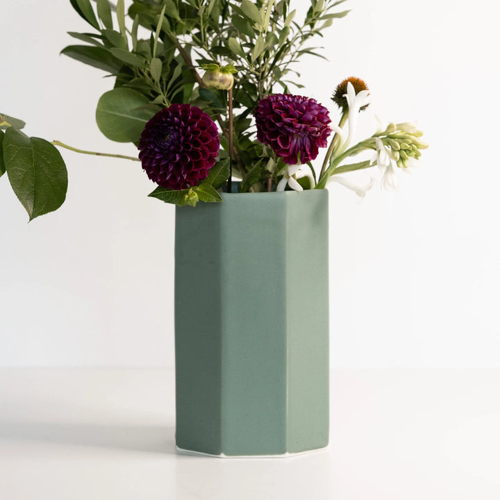 Octagonal Porcelain Bouquet Vase
