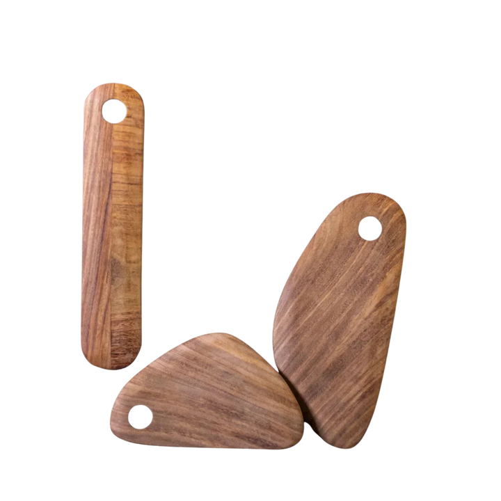 Tzul Long Hand-Carved Wood Serving Board