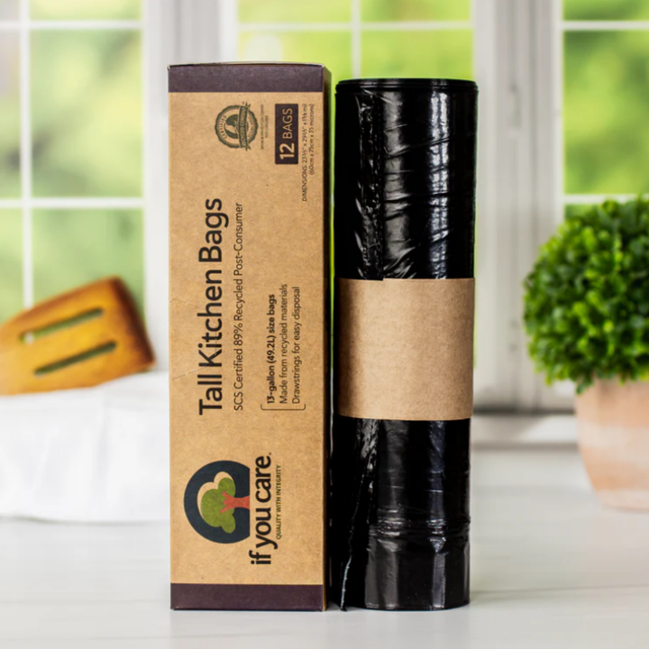 89% PCR Tall Kitchen Trash Bag Liners, 13 Gal.