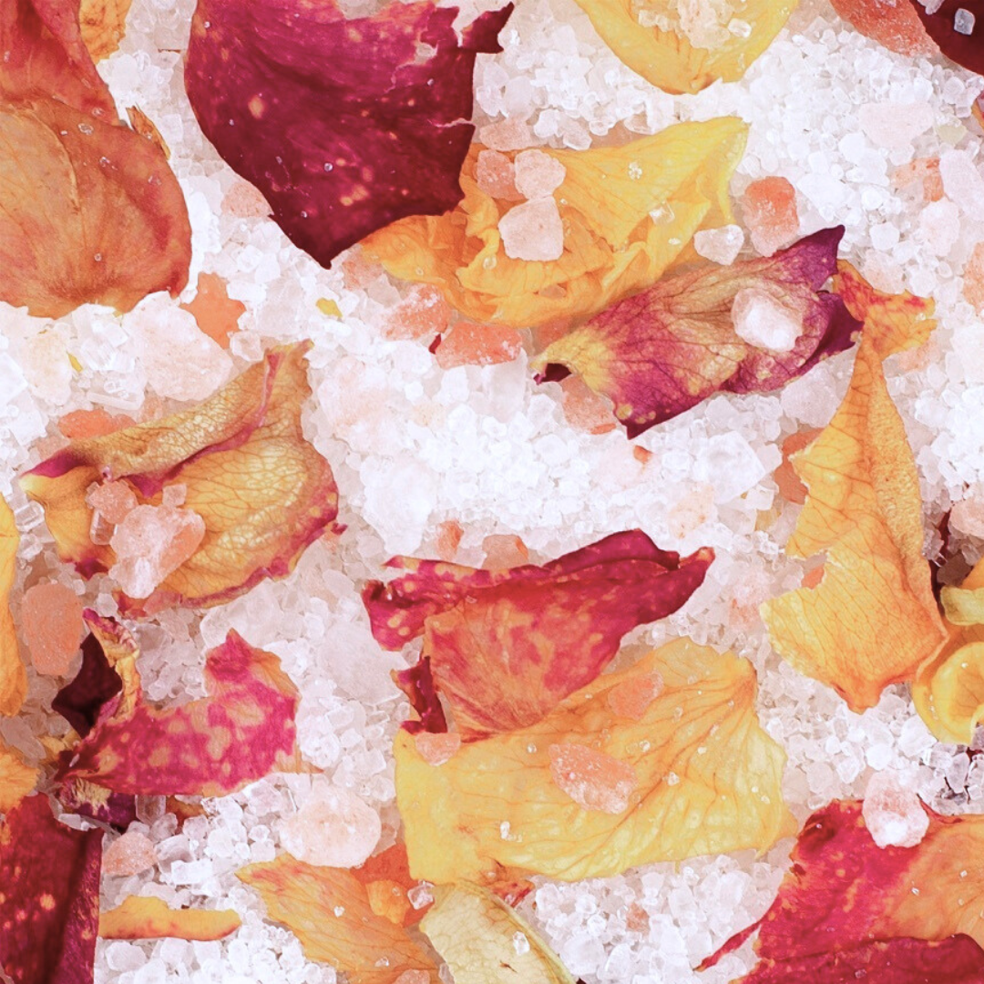 Upcycled Rose Petal Triple Salt Bath Soak