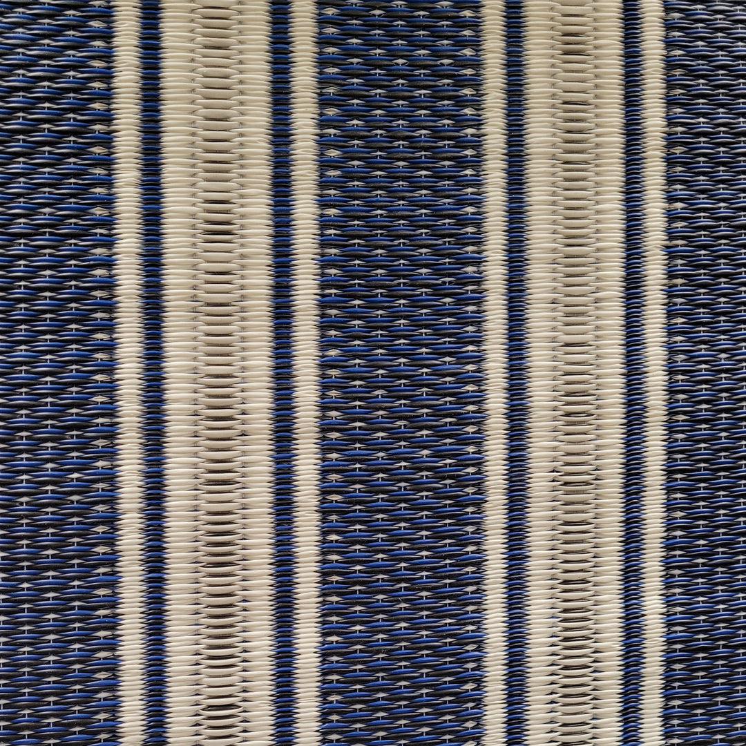 Recycled Plastic Outdoor Runner Rug, Blue &amp; White