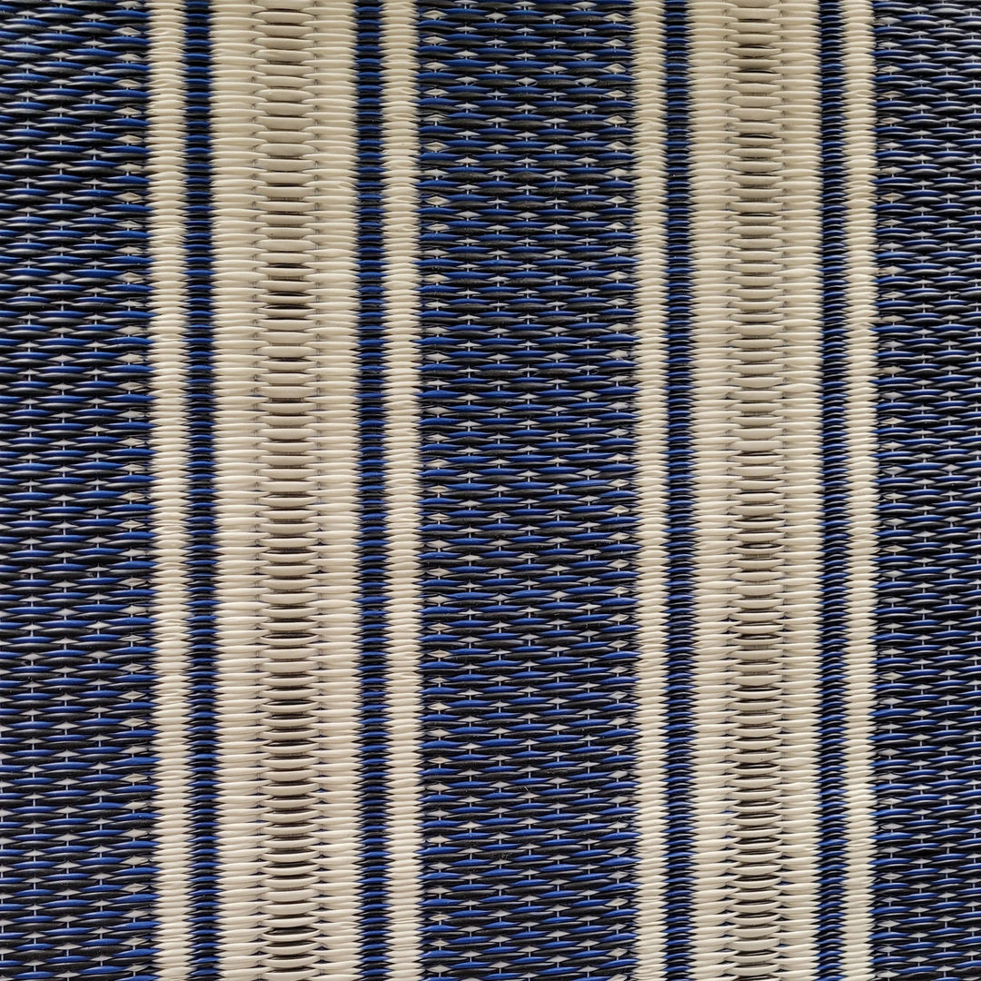 Vertical Stripe Blue White Runner Rug