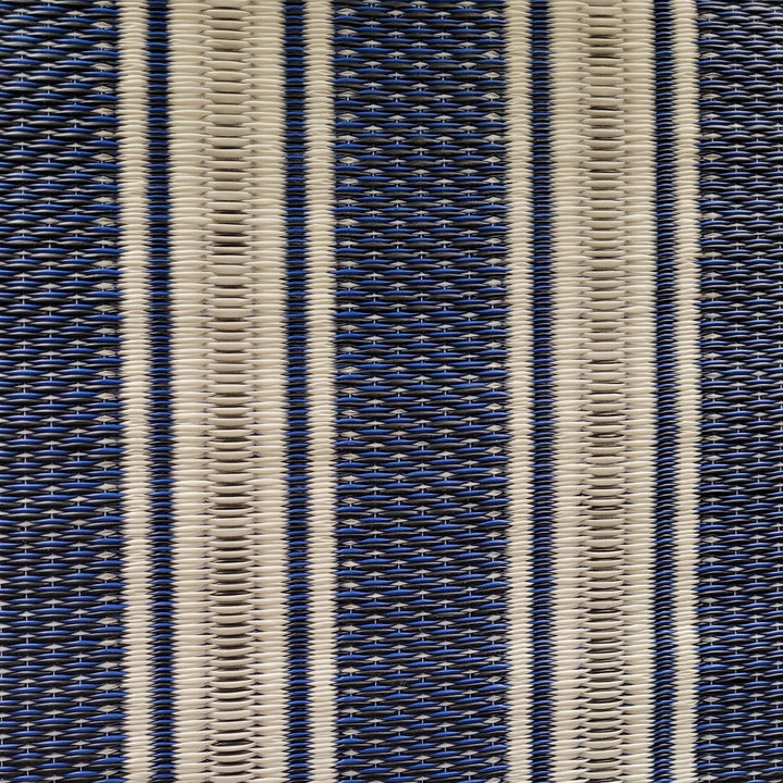 Vertical Stripe Blue White Runner Rug