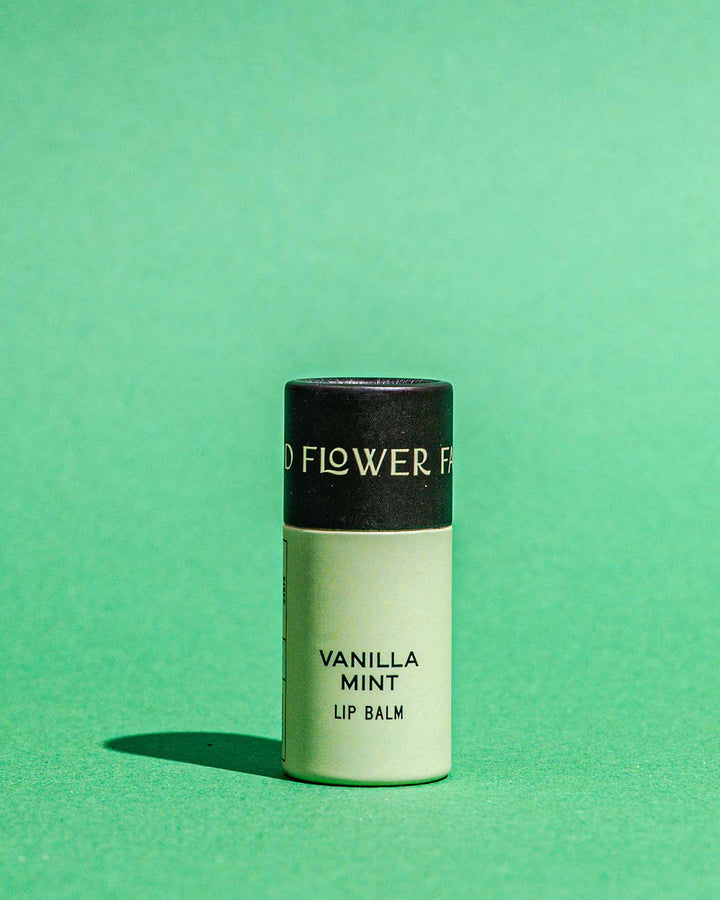 Organic Vanilla Mint Lip Balm, Biodegradable 0.30 oz