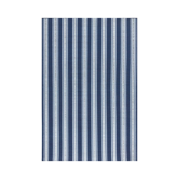 Vertical Stripe Blue White Runner Rug
