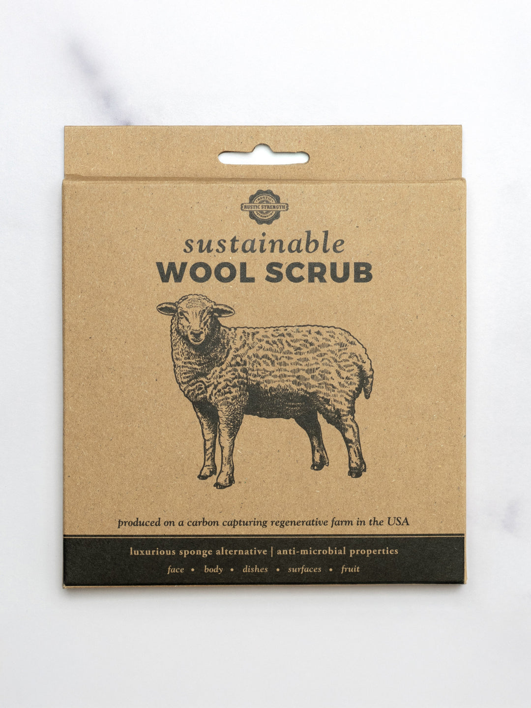 Biodegradable Wool Antimicrobial Scrub Sponge