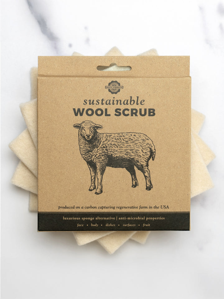 Biodegradable Wool Antimicrobial Scrub Sponge