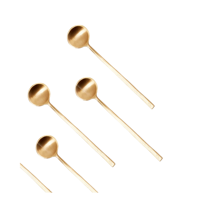 Wabi Brass Dessert Spoon Set