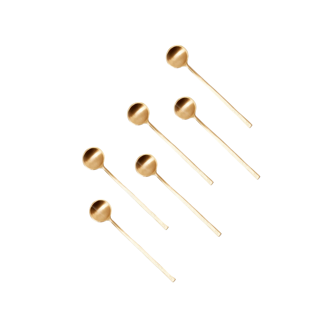 Wabi Brass Dessert Spoon Set