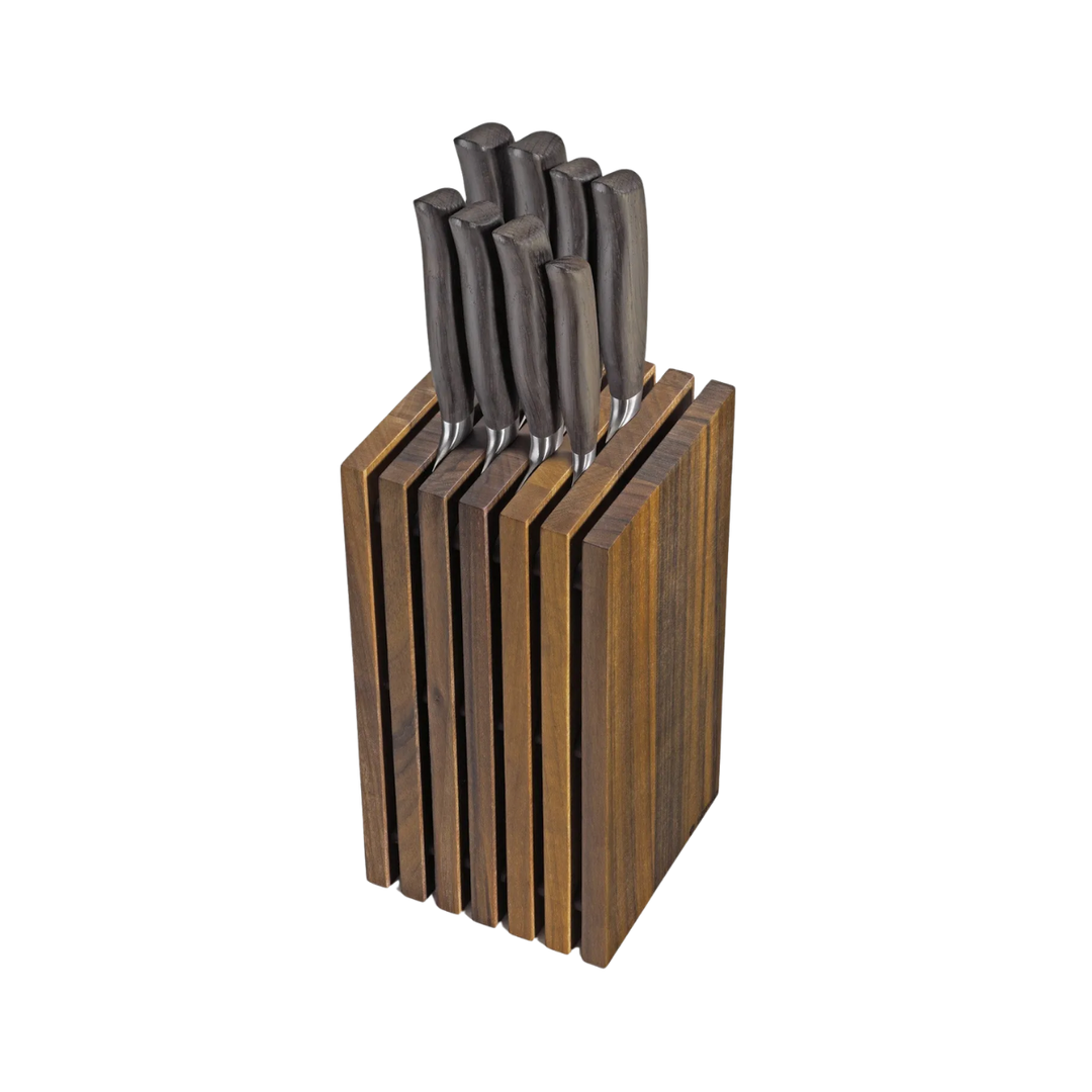 Walnut Slotted Knife Block