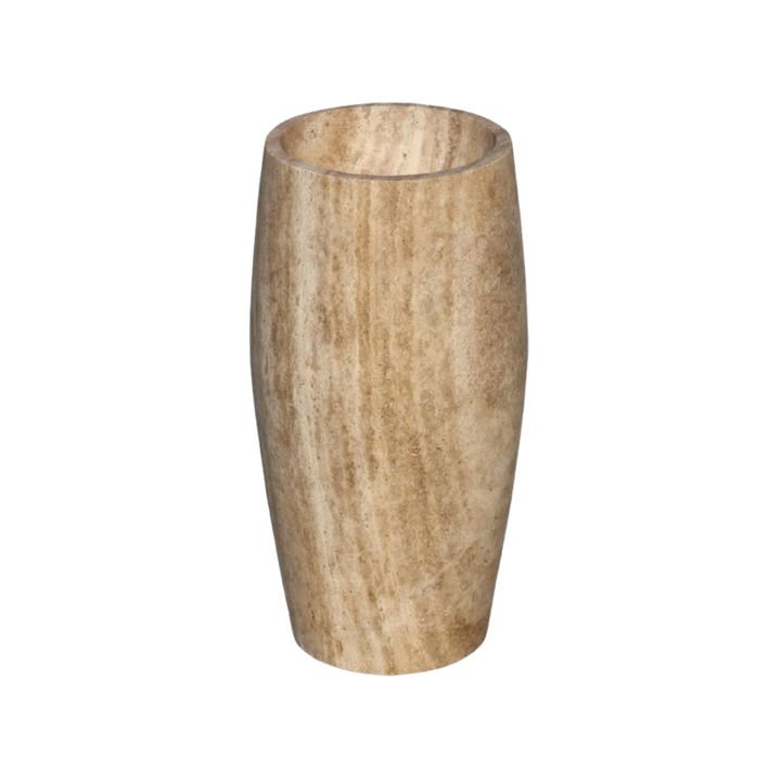 Walnut Travertine Pedestal Sink