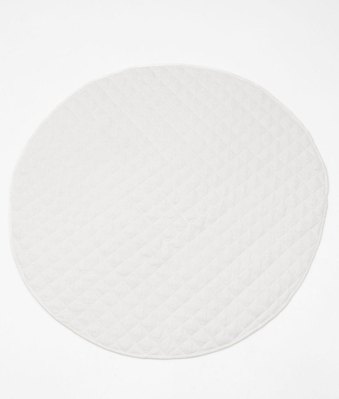 Pure Linen Triple-Padded Round Baby Play Mat