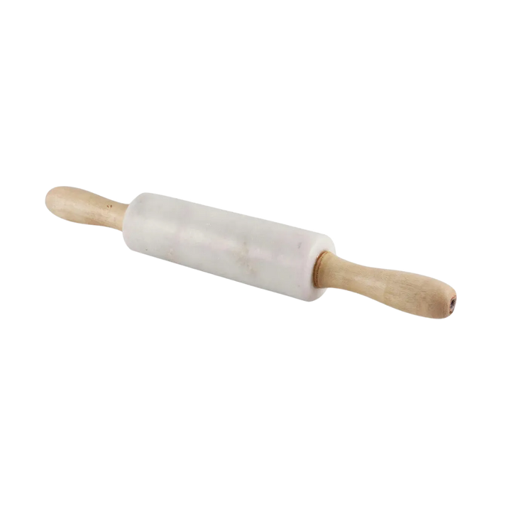 White Marble Wood Rolling Pin
