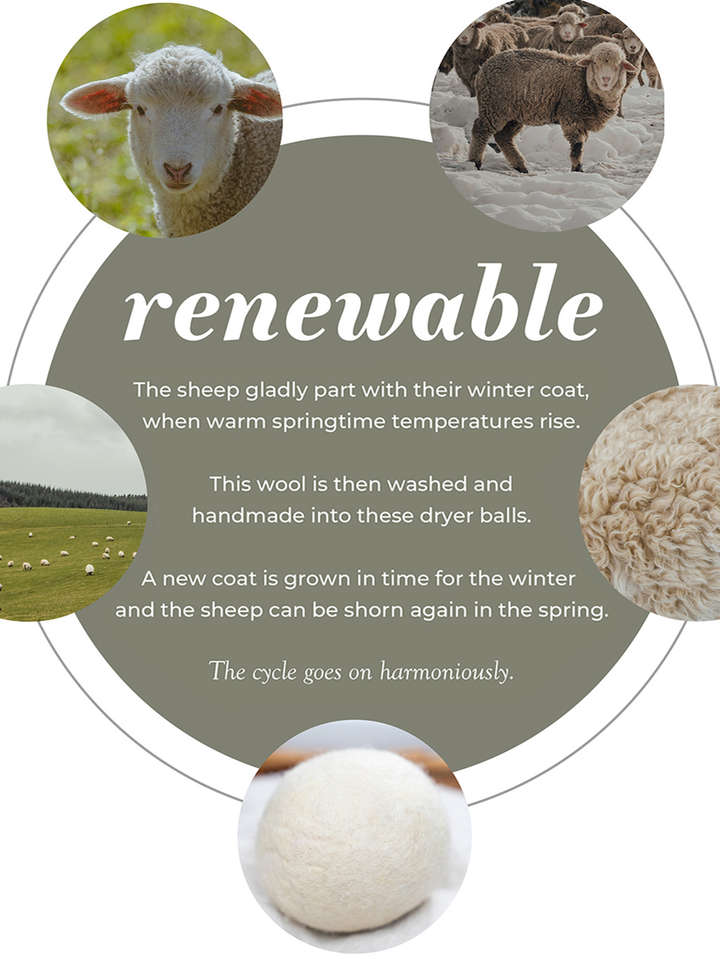 Biodegradable Jumbo Wool Dryer Balls, 3 Ct.