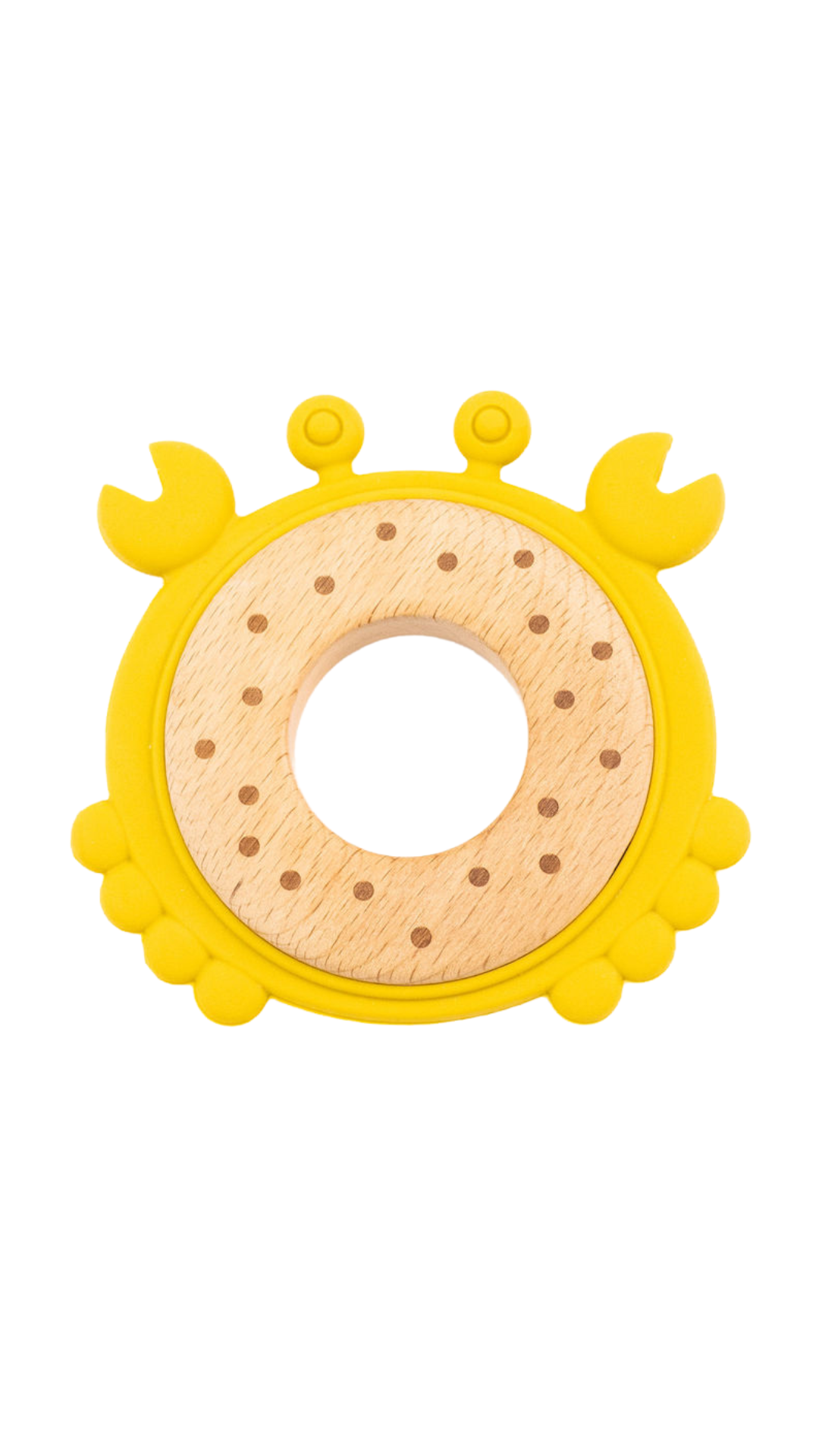 Non-Toxic Food-Grade Silicone &amp; Wood Baby Teether