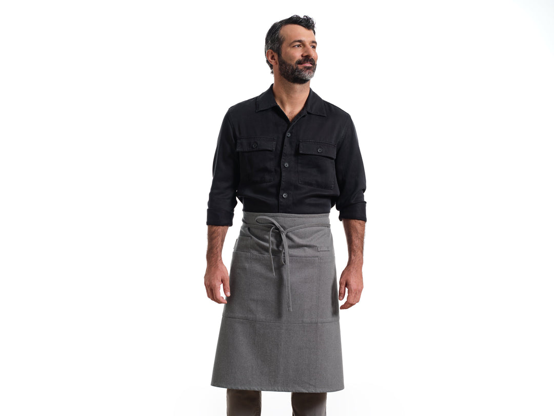 Upcycled Denim Bistro Apron, Adjustable, 25" x 32"
