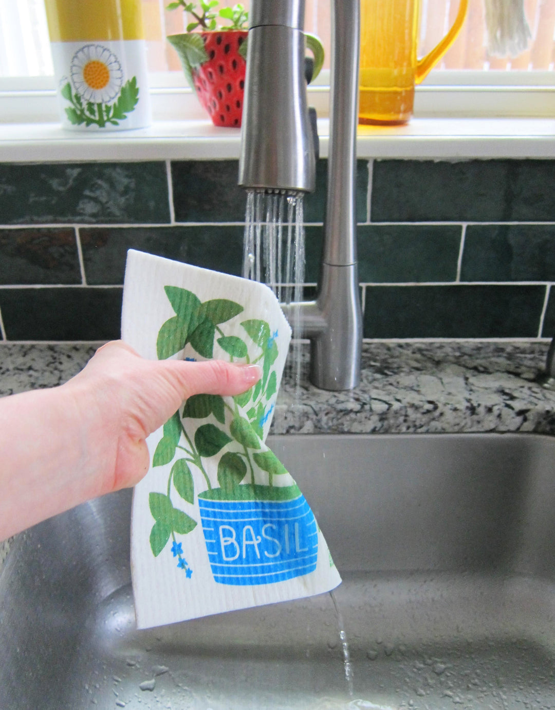 Biodegradable Cotton Dish Towel &amp; Sponge Set, 2 Ct.