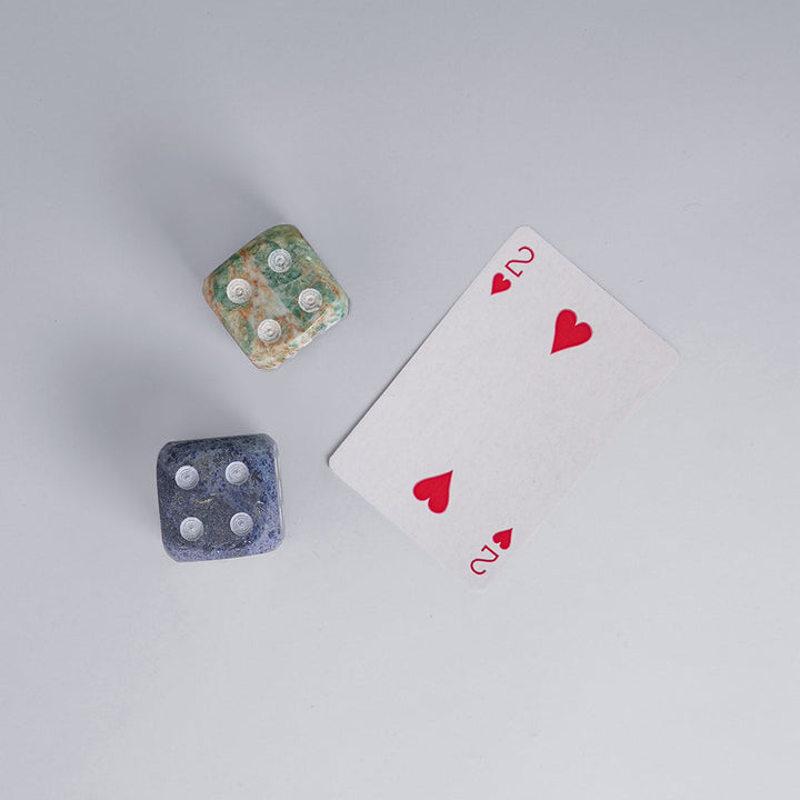 Handcrafted Stone Giant Decor Dice, 4 Ct.