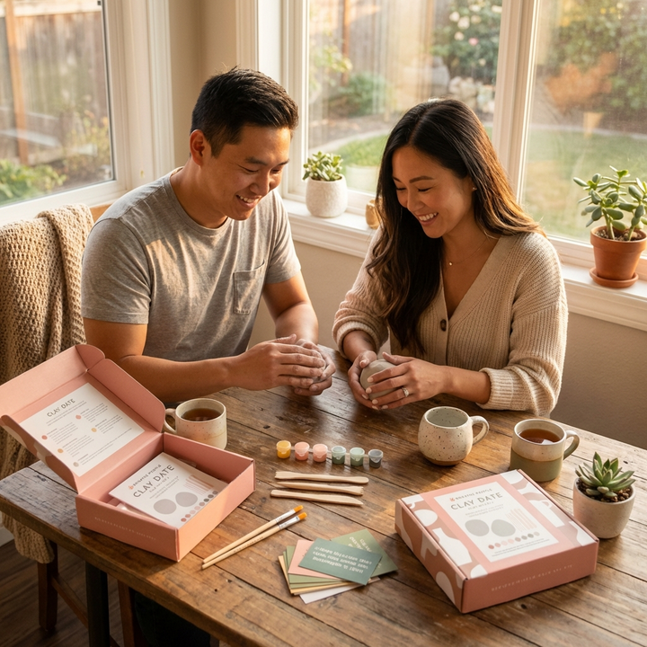 Handcrafted Natural Clay Date Night Kit for Two