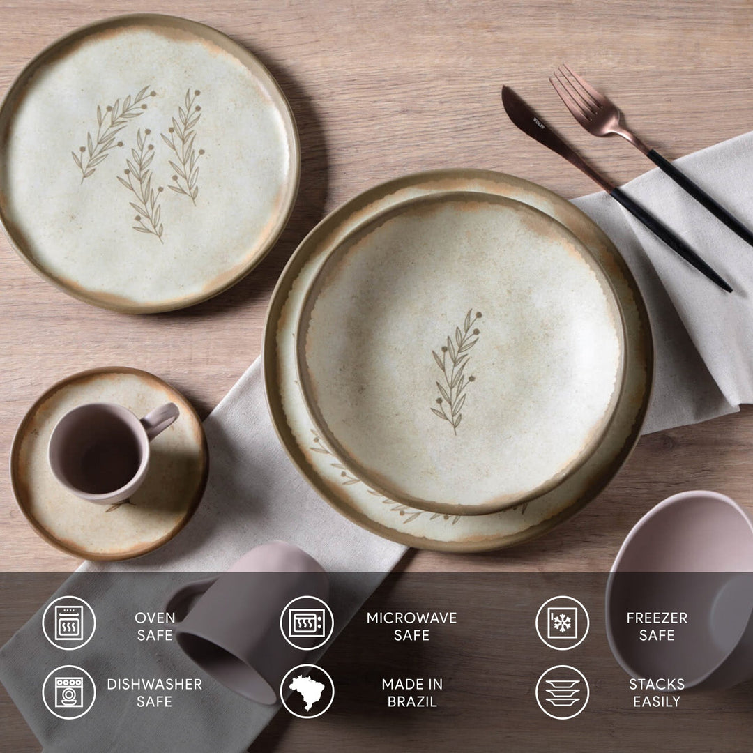 Non-Toxic Porcelain Dessert Dinnerware Set, 6 Ct.