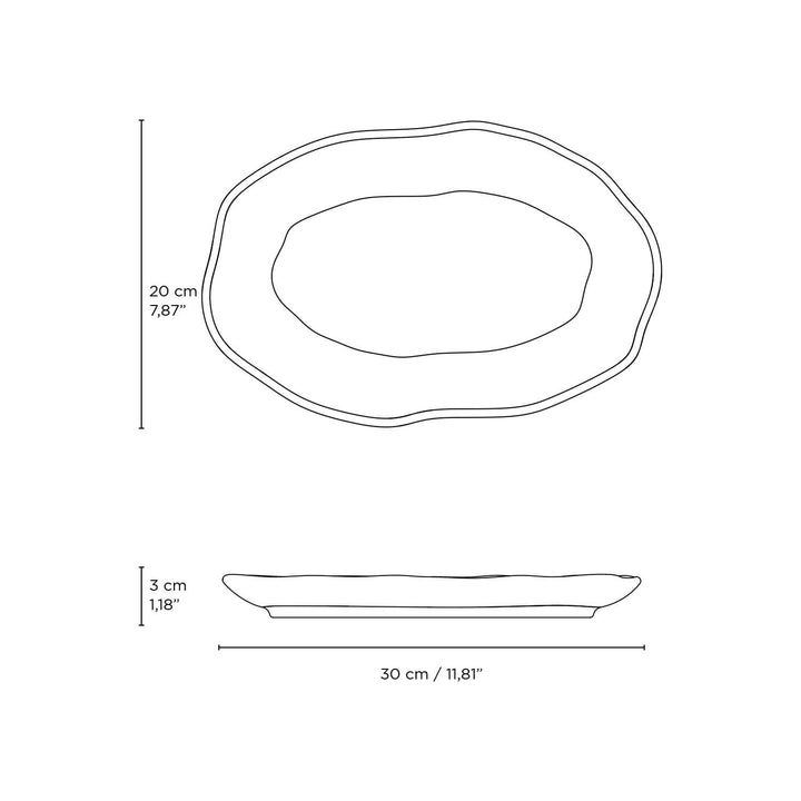 Non-Toxic Porcelain Oval Serveware Platters, 4 Ct.