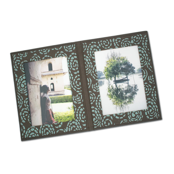 Upcycled Cotton Paper Double Photo Frames, 5 Ct.