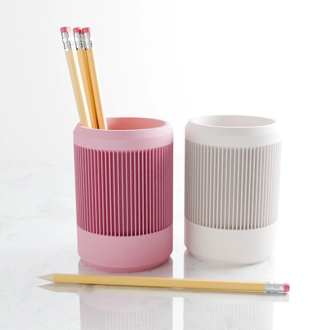 Ribbed Steam Pencil Holder
