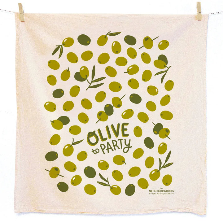 Olives &amp; Lemons Cotton Dish Towel Set