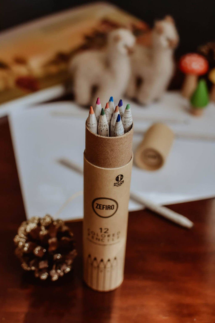 Upcycled Newspaper Colored Pencils, 12 Ct.