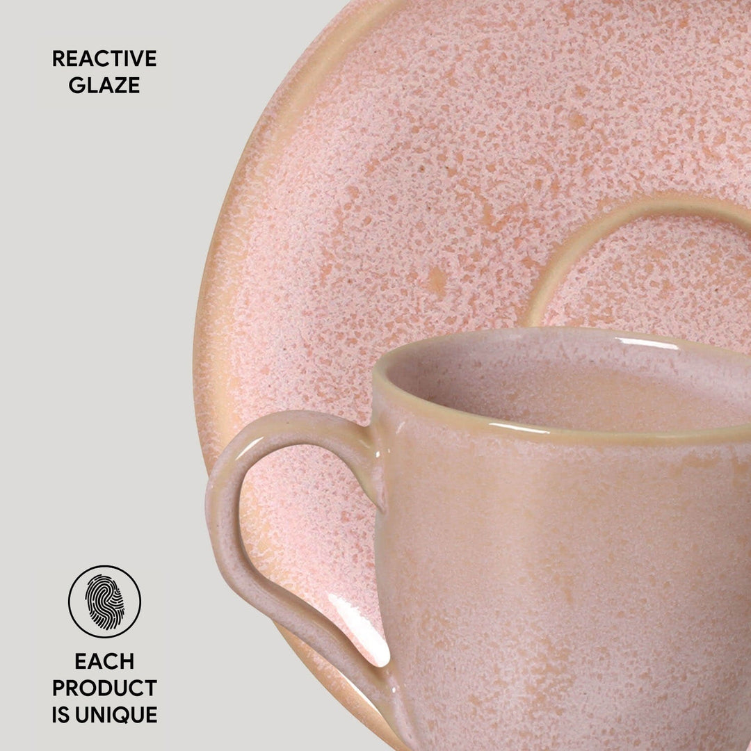 Non-Toxic Ceramic Cup &amp; Saucer Dinnerware Set, 6 Ct.