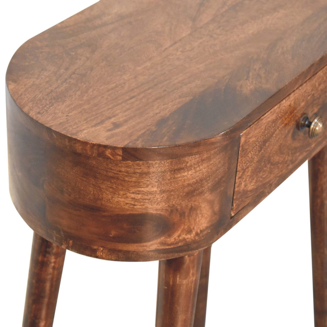 Biodegradable Mango Wood Console, Walnut