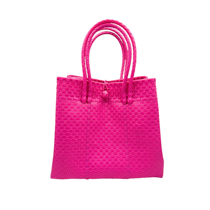 Handwoven Recycled Plastic Maxi Tote, 13.5" x 14"